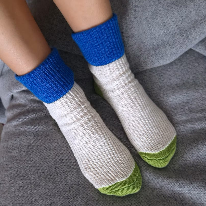 LAMBSWOOL LOUNGE SOCKS - ECRU