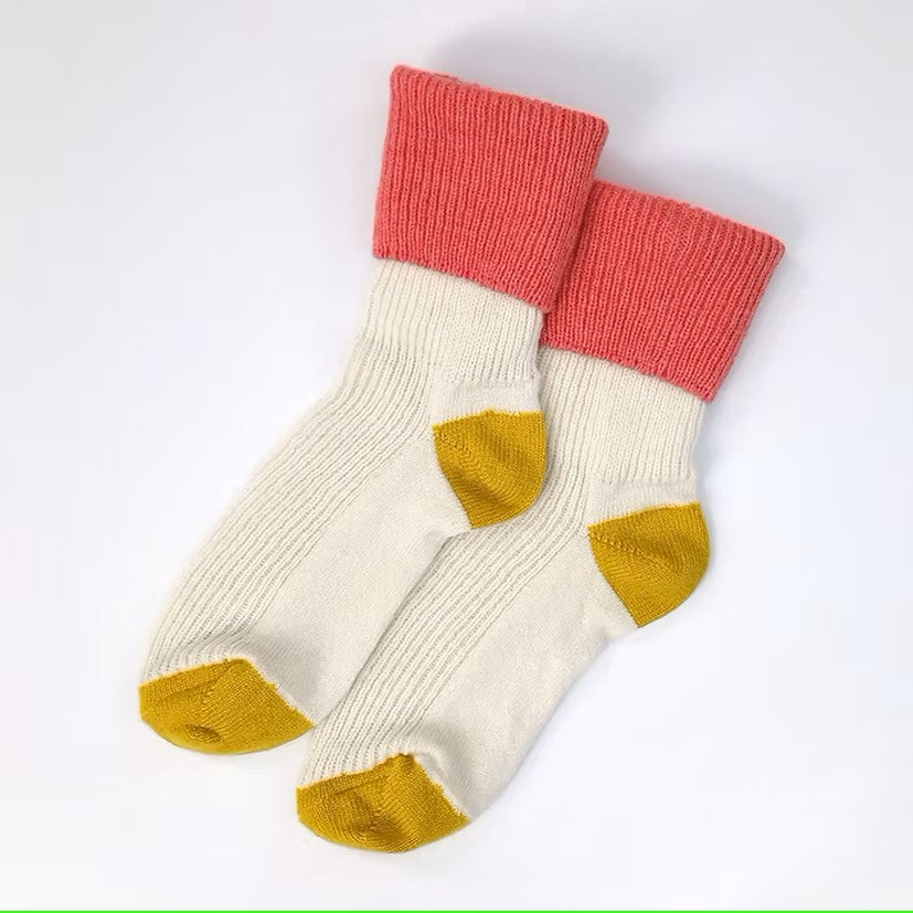 LAMBSWOOL LOUNGE SOCKS - ECRU