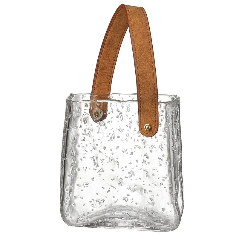 GLASS BAG VASE