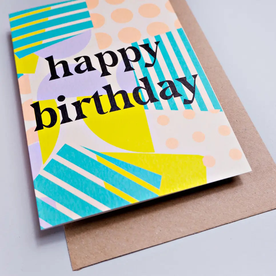 SPOTS & STRIPES BIRTHDAY CARD