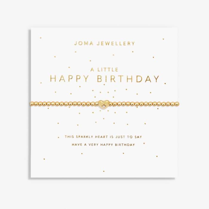 A LITTLE 'HAPPY BIRTHDAY' GOLD BRACELET