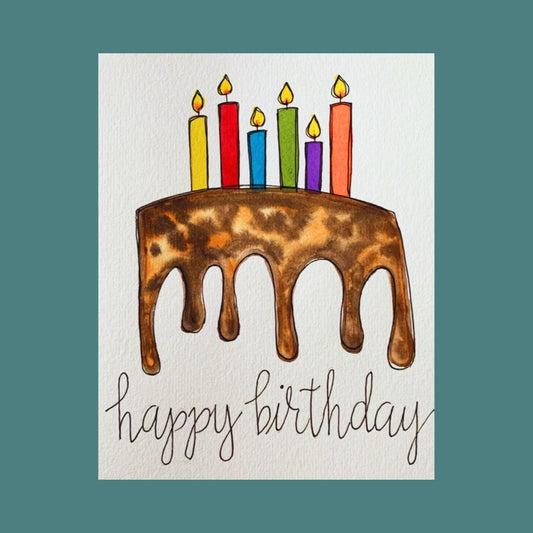 HAPPY BIRTHDAY DRIPPING CAKE