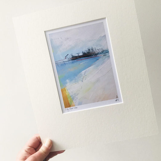 Limited edition River Tay print with polar white mount, inspired by Dundee’s waterscape and changing coastal light