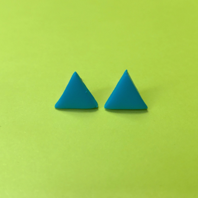 TURQUOISE TRIANGLE STUDS
