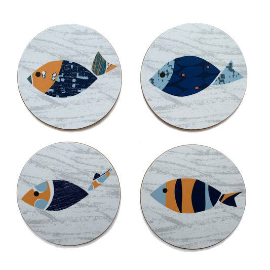 4 FISH COASTER SET