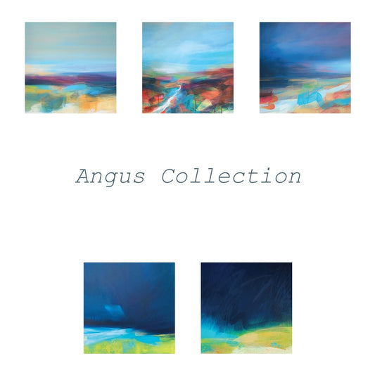 Set of five 10x10cm blank greeting cards with assorted designs, printed on 350g GenYous® paper