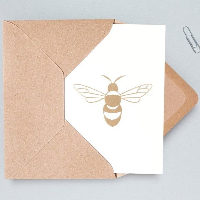 BEE PRINT CARD - STONE