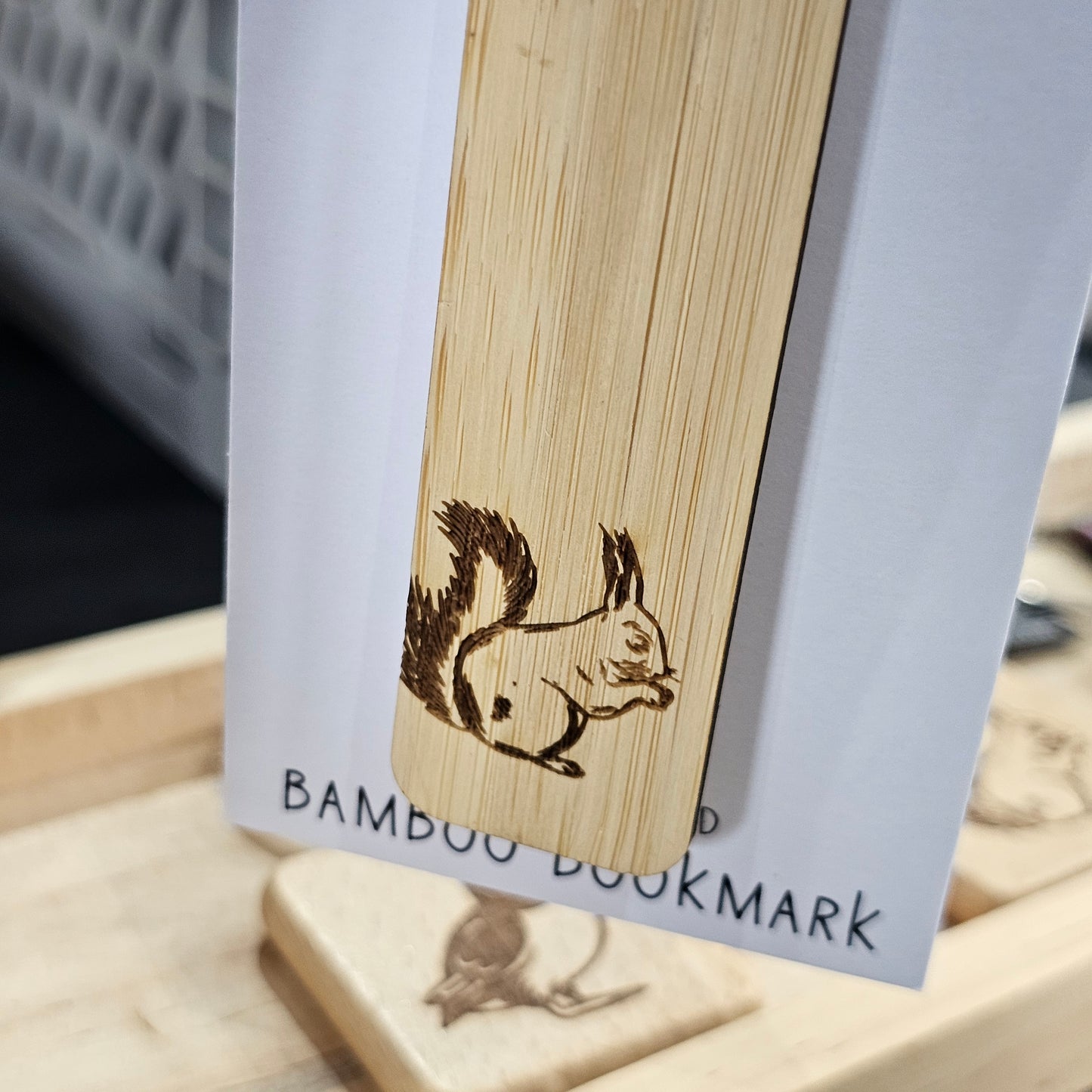 Scottish bamboo bookmarks by Ardroy Creations with Red Squirrel design