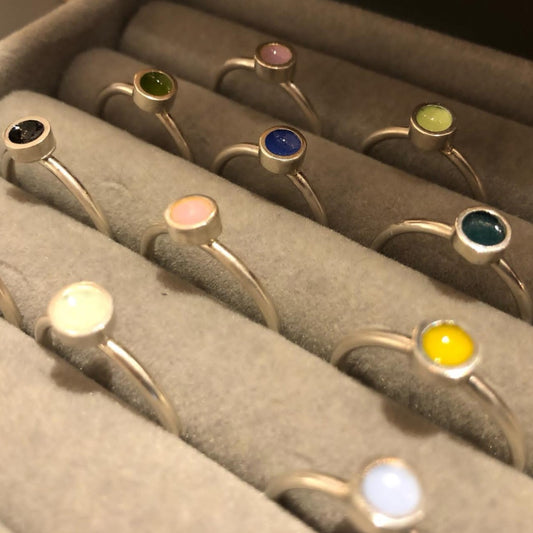 ENAMEL + SILVER RING