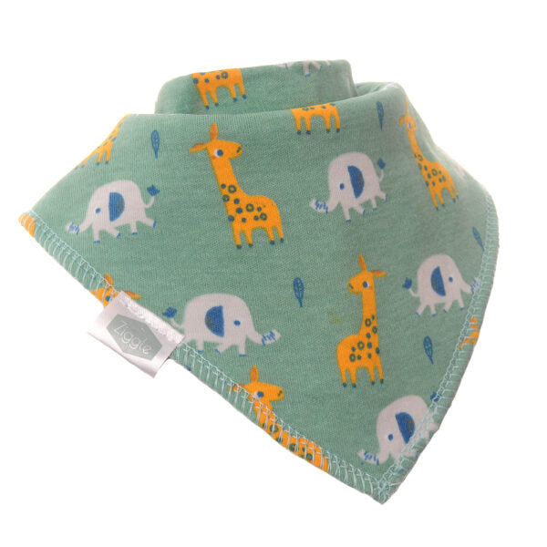 GIRAFFE AND ELEPHANT DRIBBLE BIB