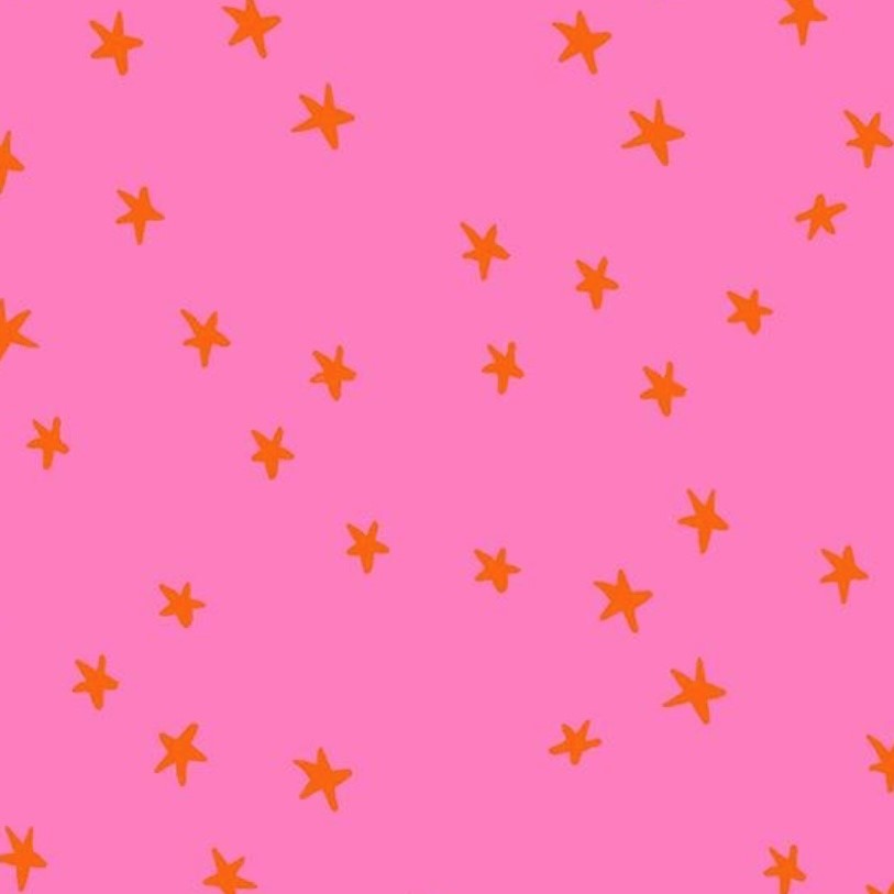 Bright Pink Stars Fabric Swatch