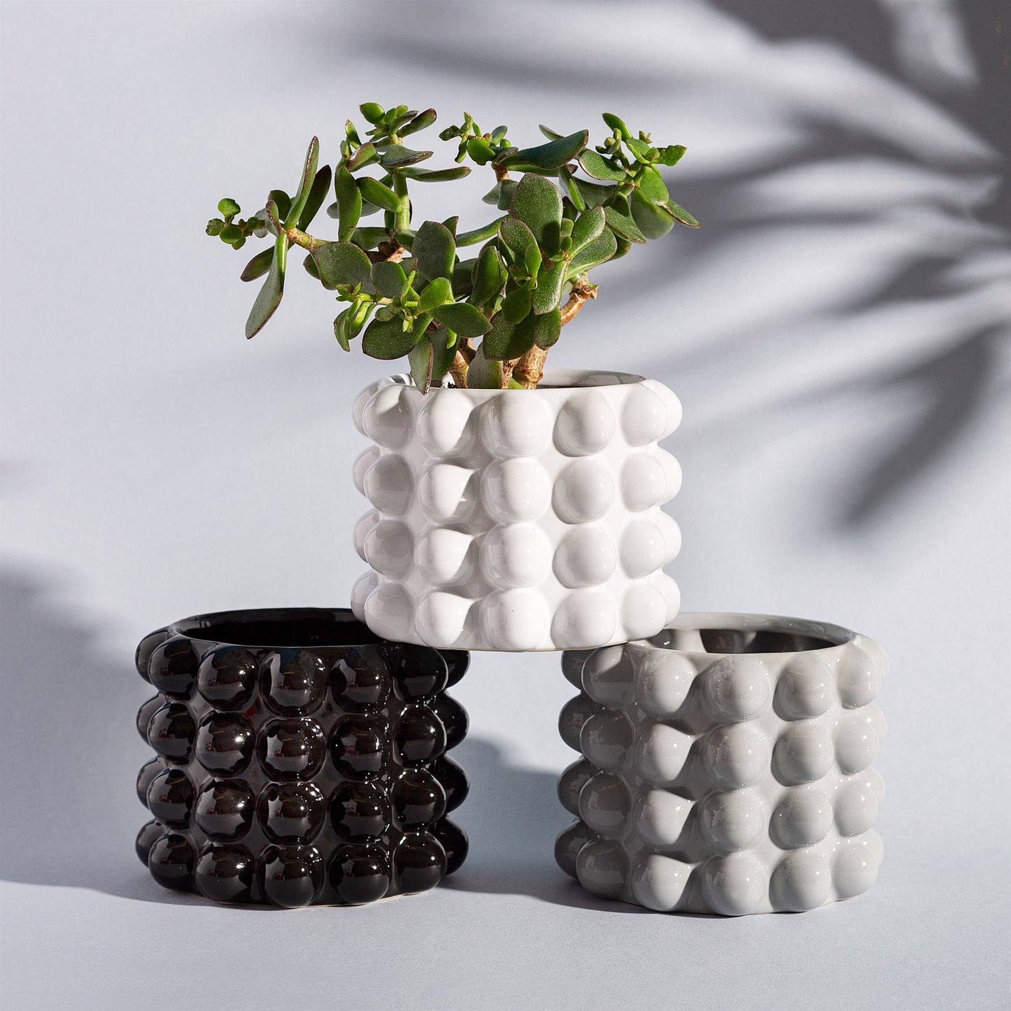 WHITE BOBBLE PLANTER