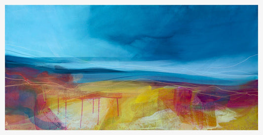 Limited edition Carrot Hill print by Victoria Wylie in soft white mount