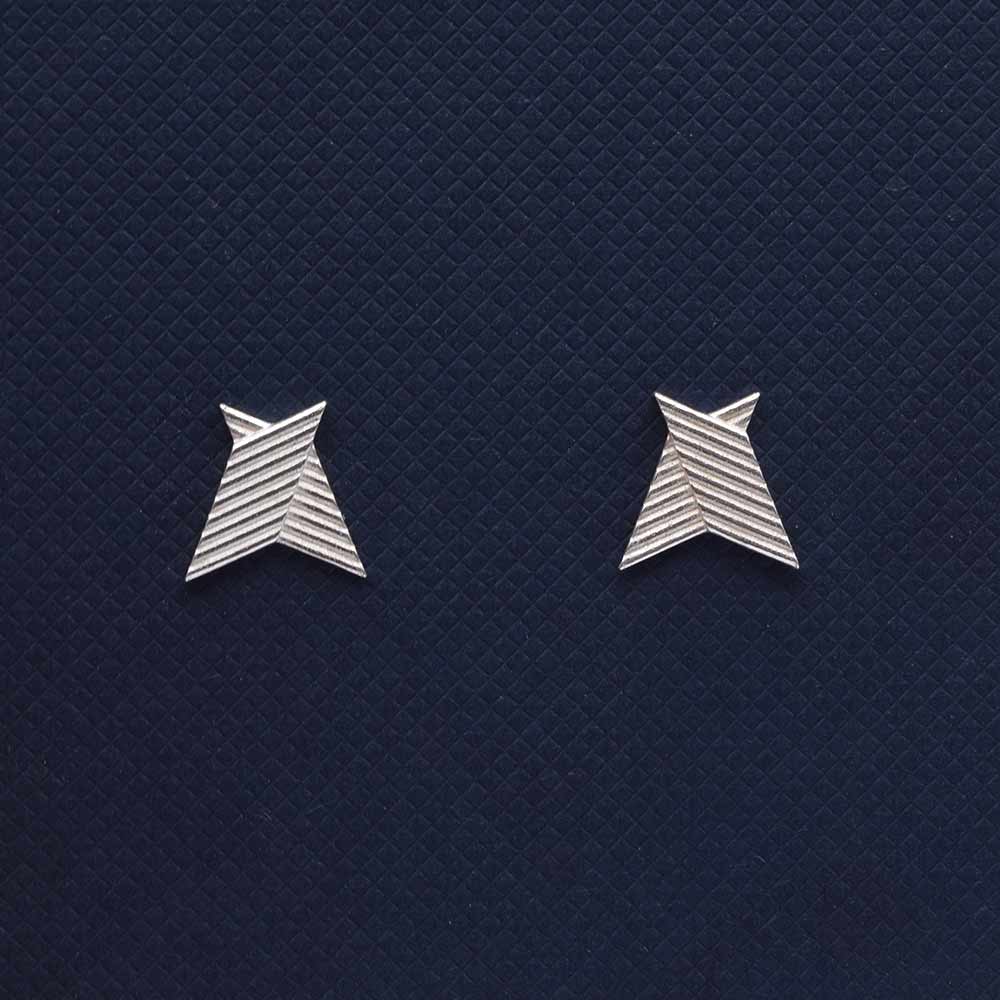 CHEVRON STERLING SILVER STUDS