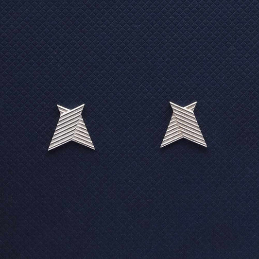 CHEVRON STERLING SILVER STUDS
