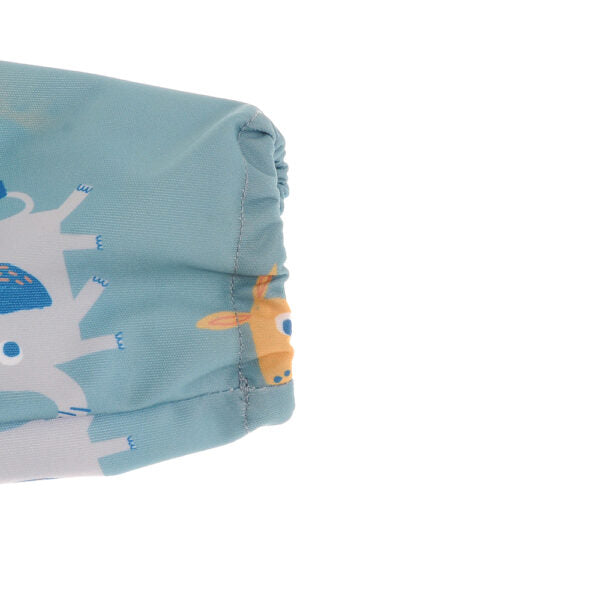 GIRAFFE AND ELEPHANT COVERALL FEEDING BIB