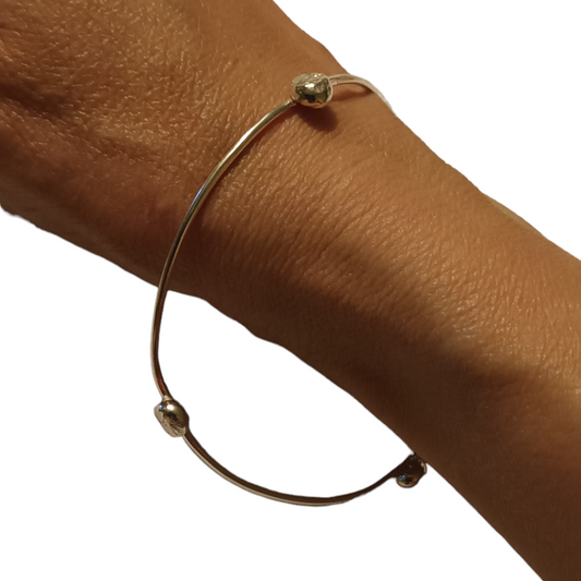 ARCH BANGLE WITH 4 SILVER DOTS