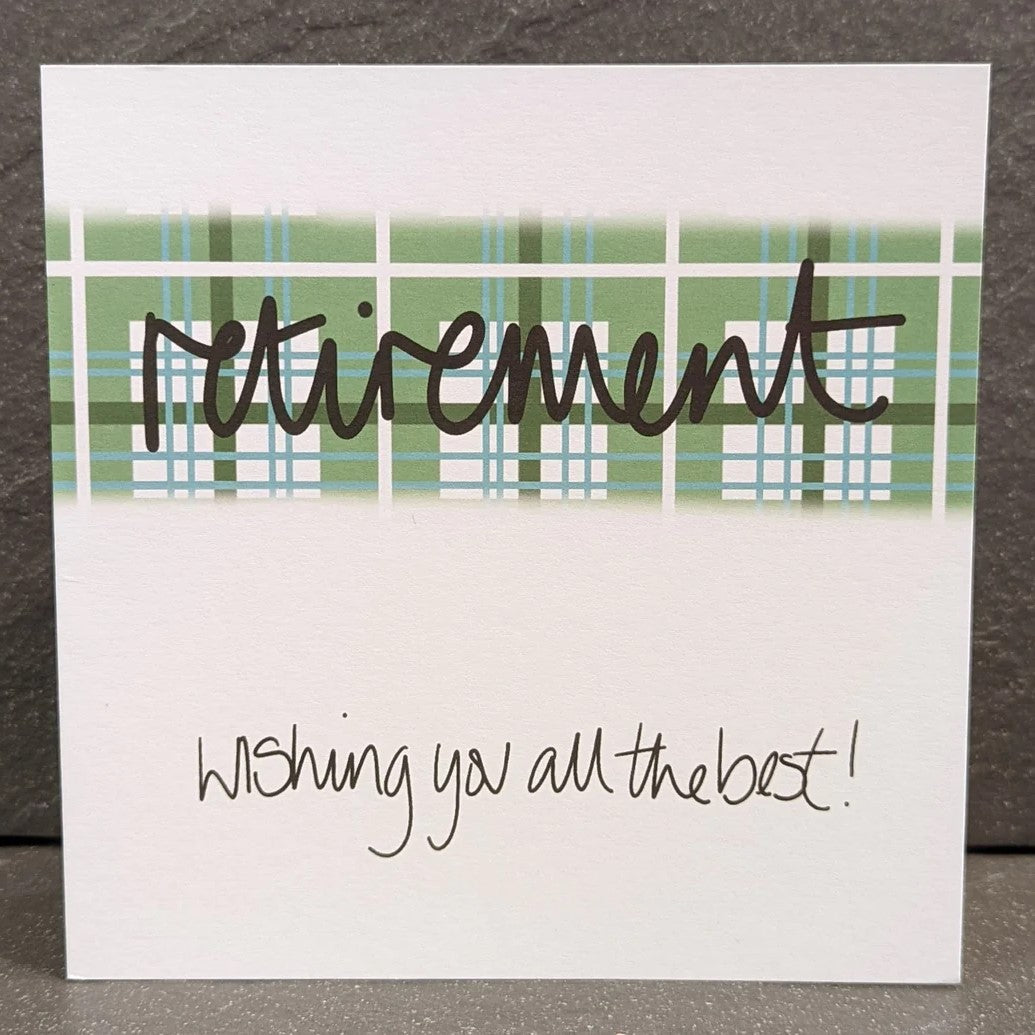 RETIREMENT - TARTAN STRIPE CARD