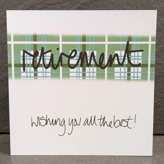 RETIREMENT - TARTAN STRIPE CARD