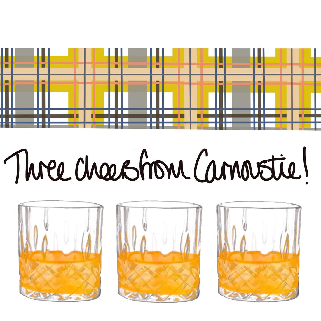 THREE CHEERS FROM CARNOUSTIE CARD