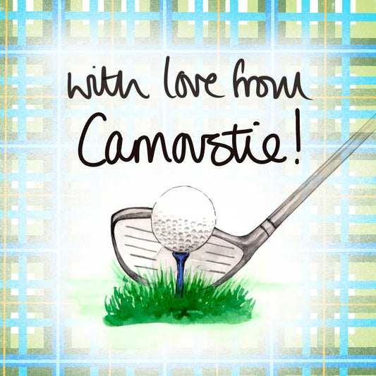 WITH LOVE FROM CARNOUSTIE CARD