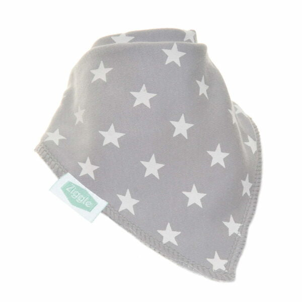 GREY AND WHITE DRIBBLE BIB SET
