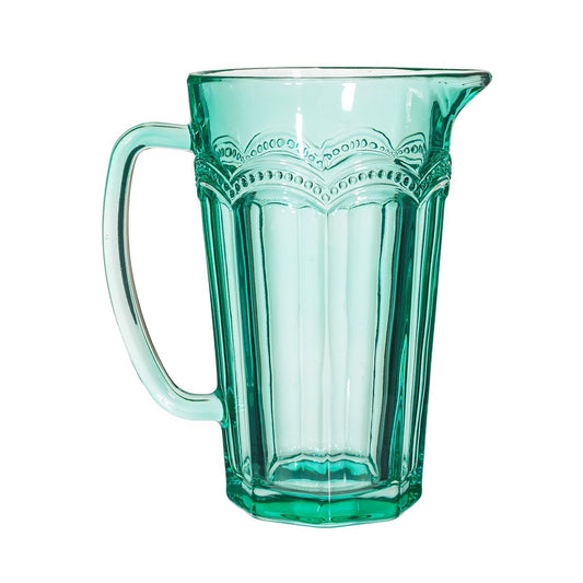 CLARISSE GLASS JUG TURQUOISE