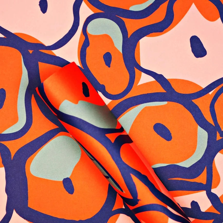 INKY FLOWERS GIFT WRAP