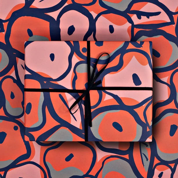 INKY FLOWERS GIFT WRAP