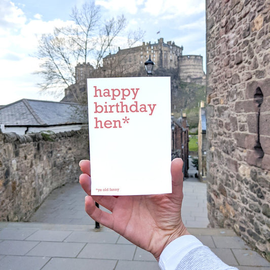 HAPPY BIRTHDAY HEN CARD