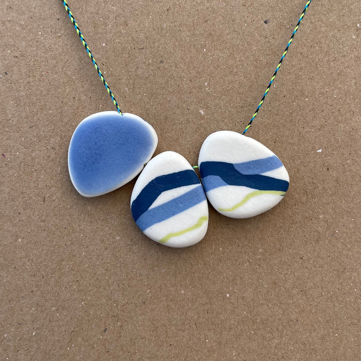 TRIPLE BEAD PEBBLE NECKLACES