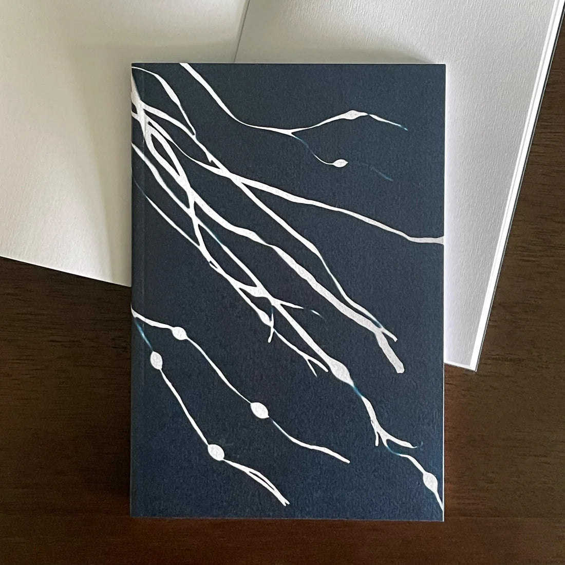 An A6 pocket notebook with stunning cover designs created from blue cyanotype prints inspired by nature.