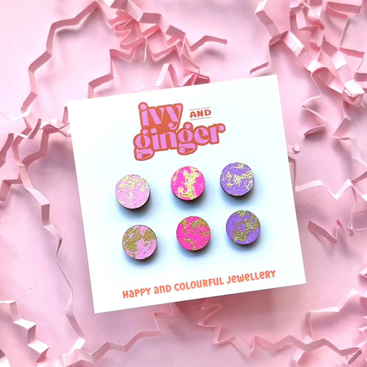 GOLD BLUSH MINI STUDS