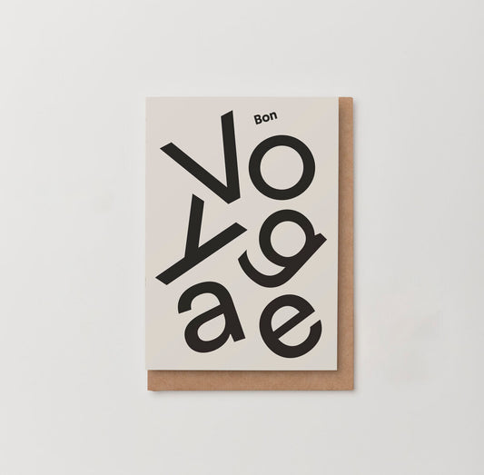 BON YOYAGE LEAVING CARD