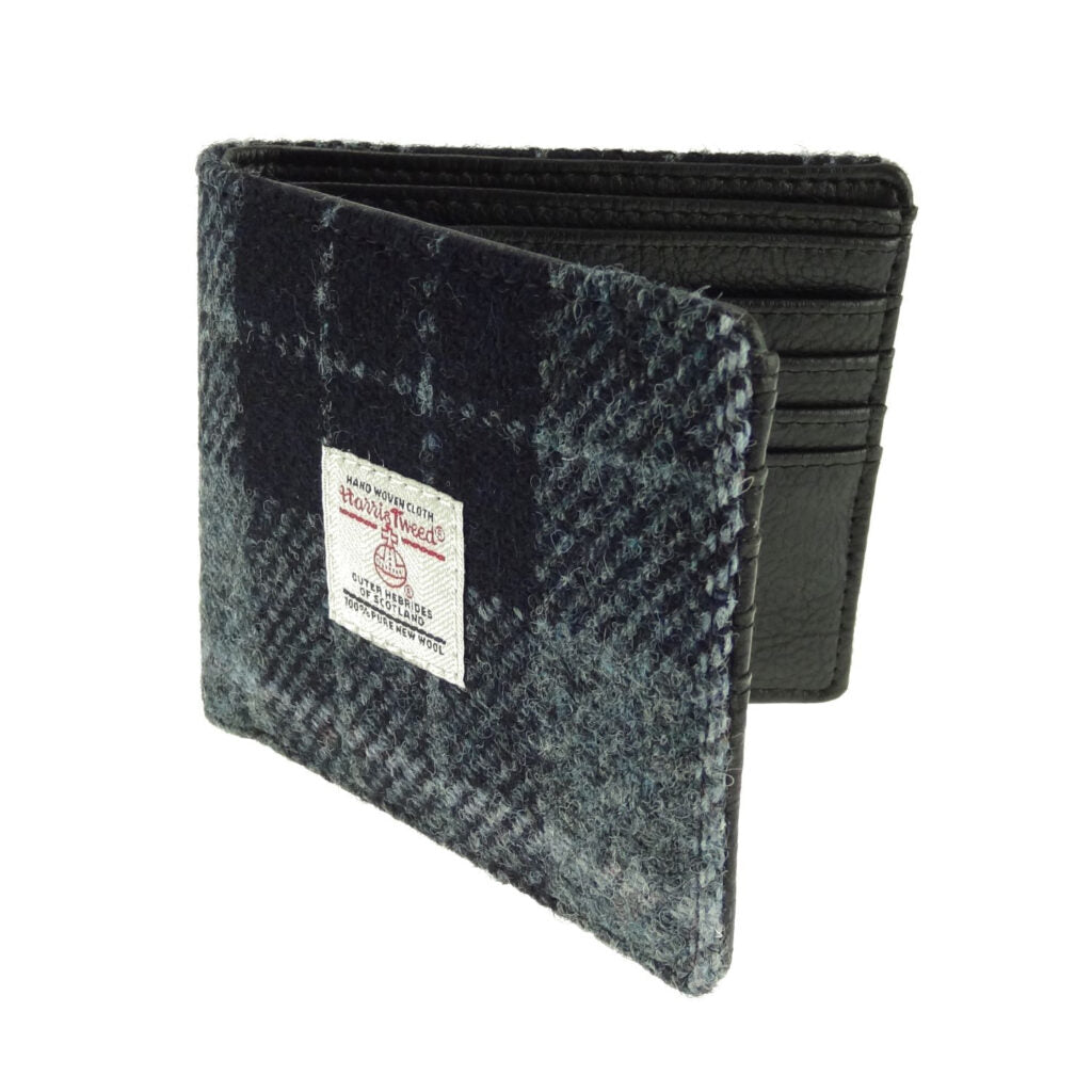 HARRIS TWEED - GENTS WALLET - GREY/BLACK
