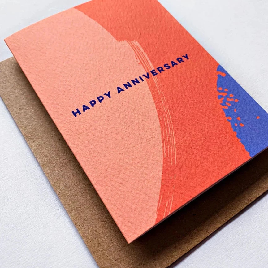 HAPPY ANNIVERSARY BRUSH CARD