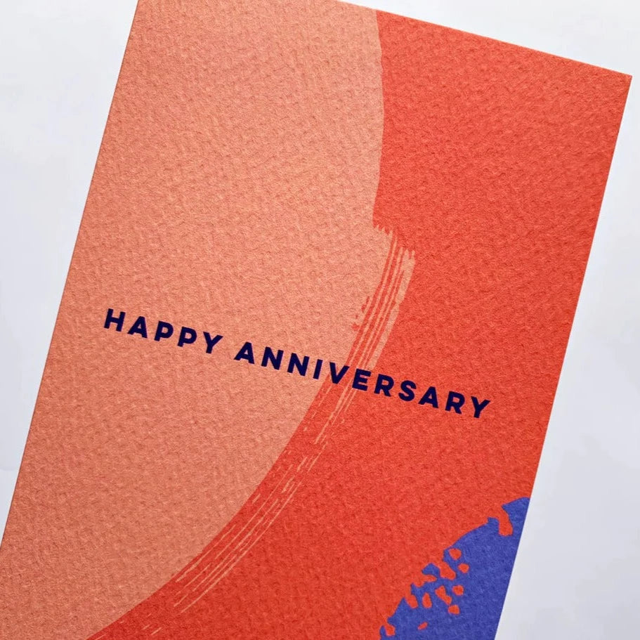 HAPPY ANNIVERSARY BRUSH CARD