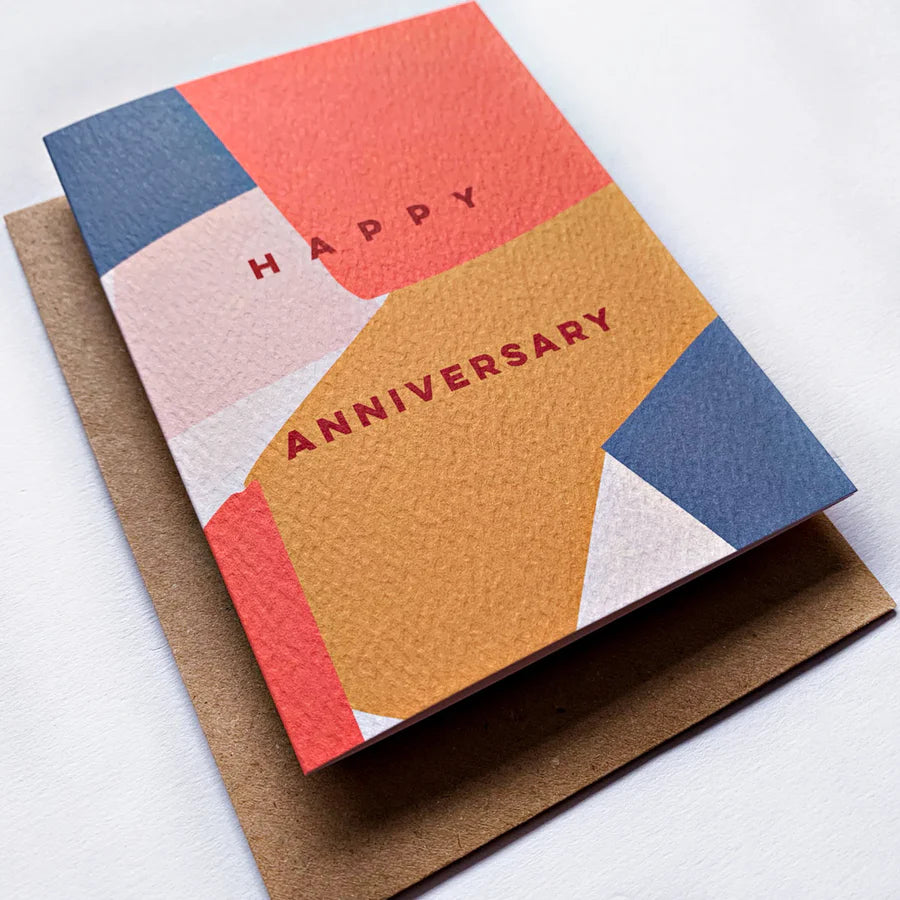 HAPPY ANNIVERSARY OVERLAY SHAPES CARD