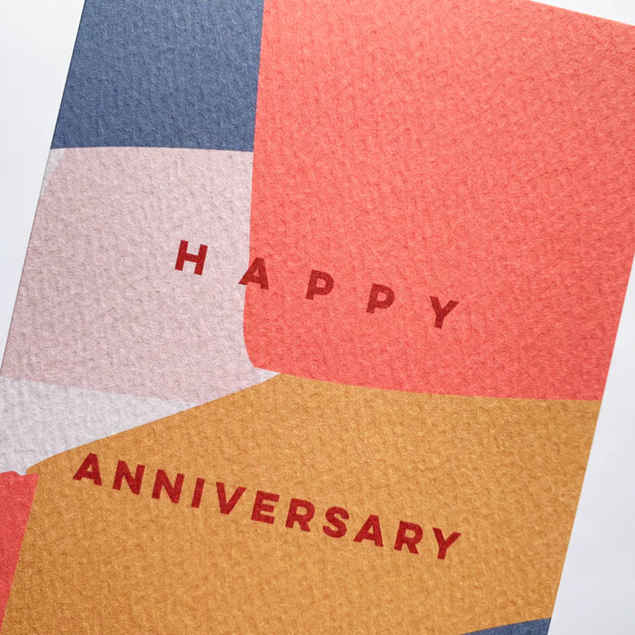 HAPPY ANNIVERSARY OVERLAY SHAPES CARD