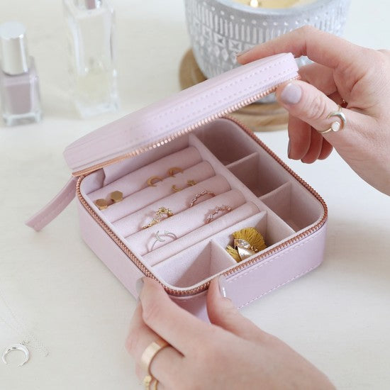 MEDIUM SQUARE TRAVEL JEWELLERY BOX