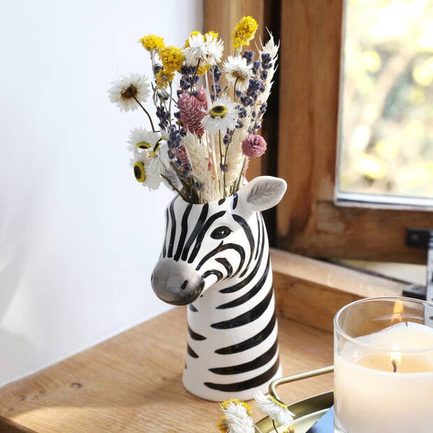 Lisa Angel Ceramic Zebra Head Vase 4