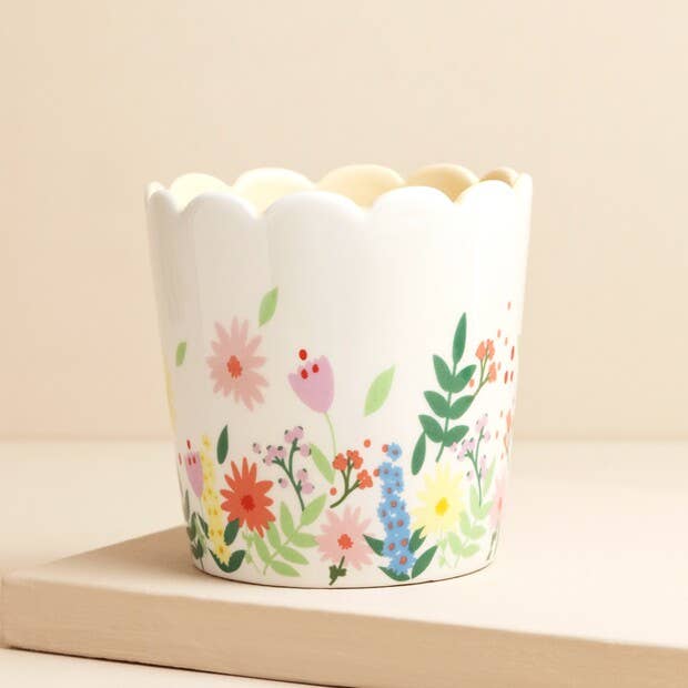 Lisa Angel Floral Scallopped Planter 3