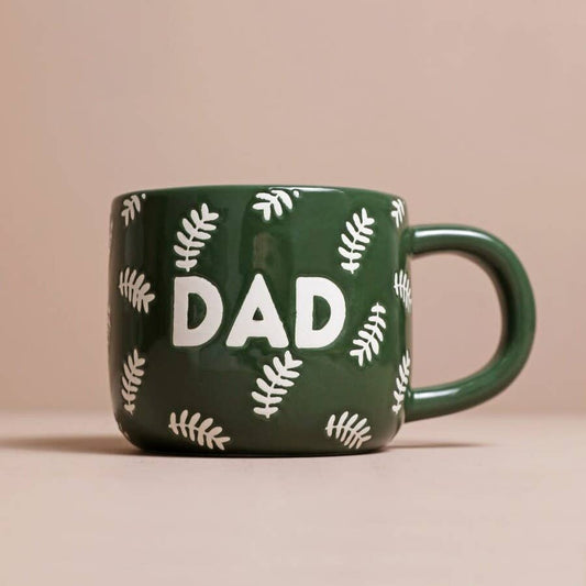 Lisa Angel Green Ceramic Leafy Dad Mug