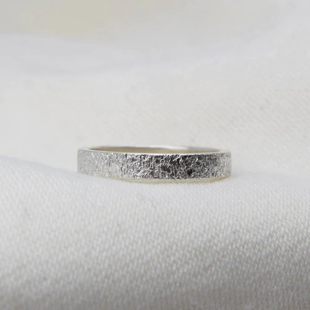 TEXTURED RING - STERLING SILVER