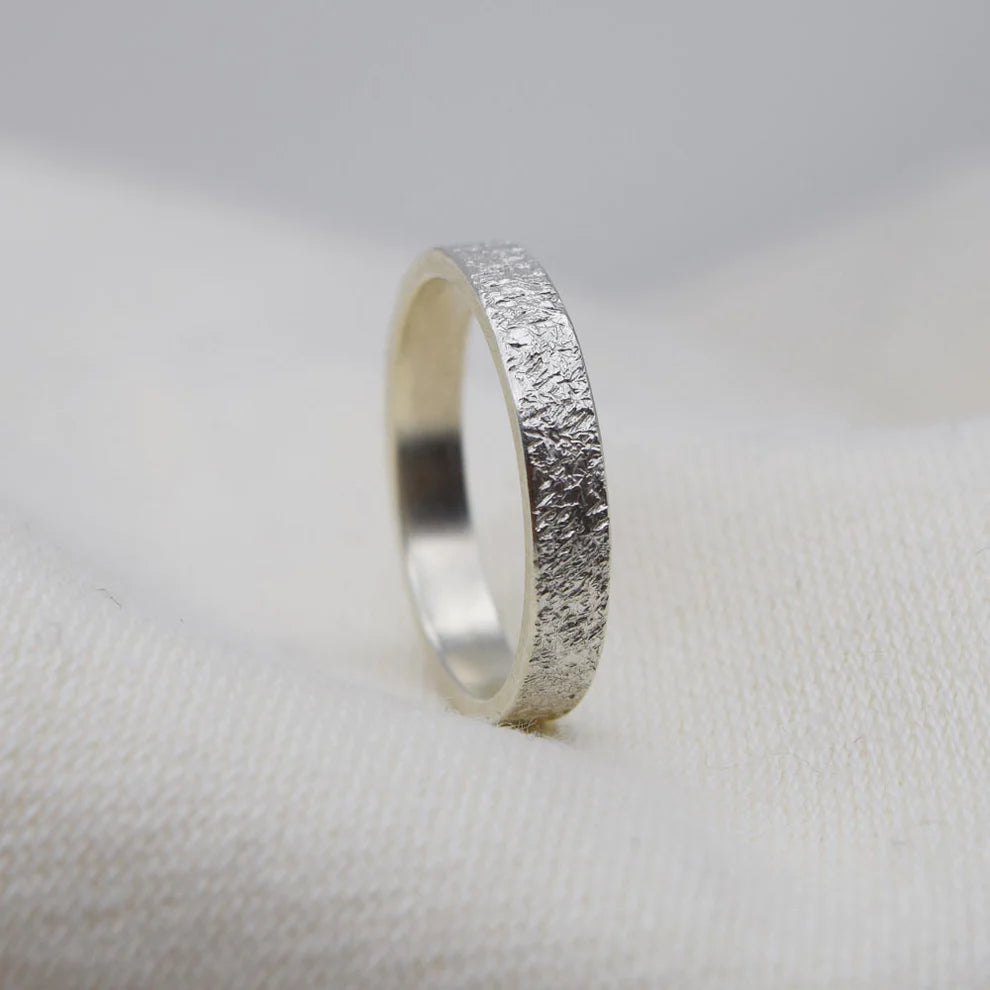 TEXTURED RING - STERLING SILVER