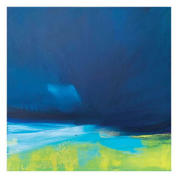 Set of five 10x10cm blank greeting cards with assorted designs, printed on 350g GenYous® paper