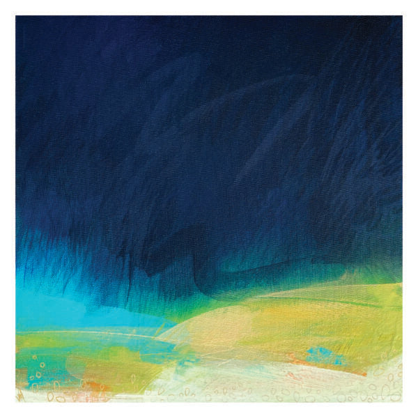 Set of five 10x10cm blank greeting cards with assorted designs, printed on 350g GenYous® paper