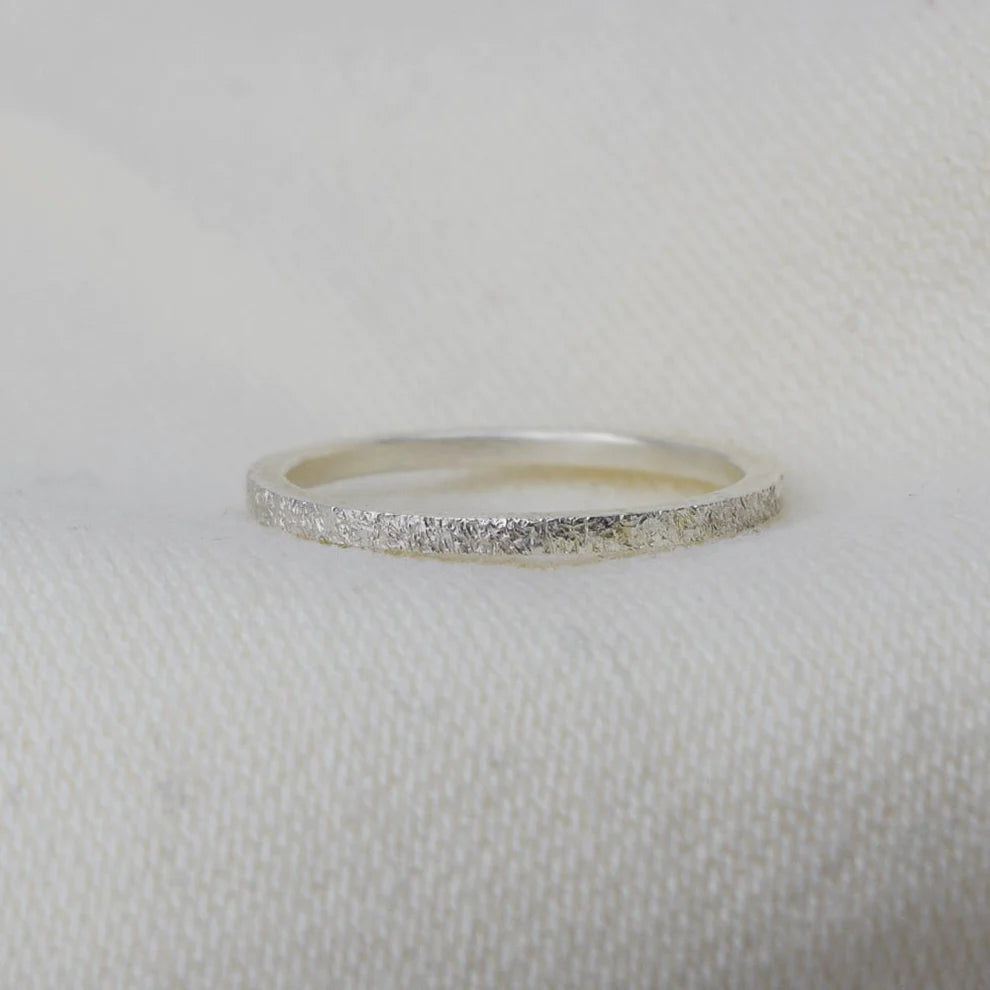 TEXTURED RING - STERLING SILVER