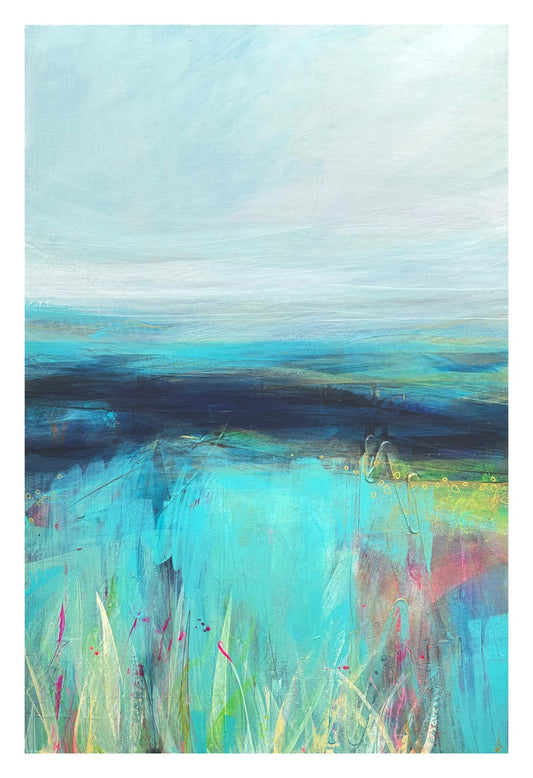 Limited edition Arbikie landscape print Nature’s Serenade, mounted portrait artwork inspired by Angus countryside.