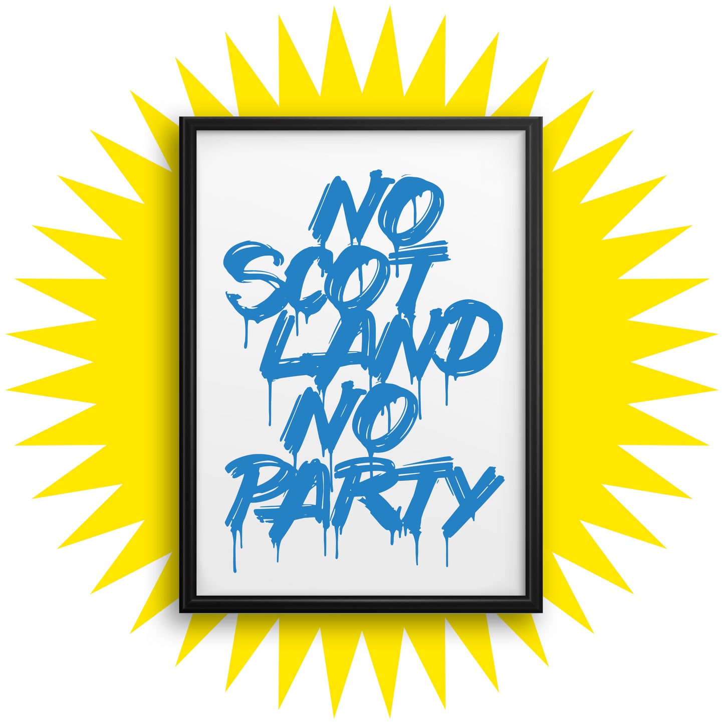 No Scotland No Party A4 print celebrating Scotland qualifying for the 2026 World Cup designed in Edinburgh